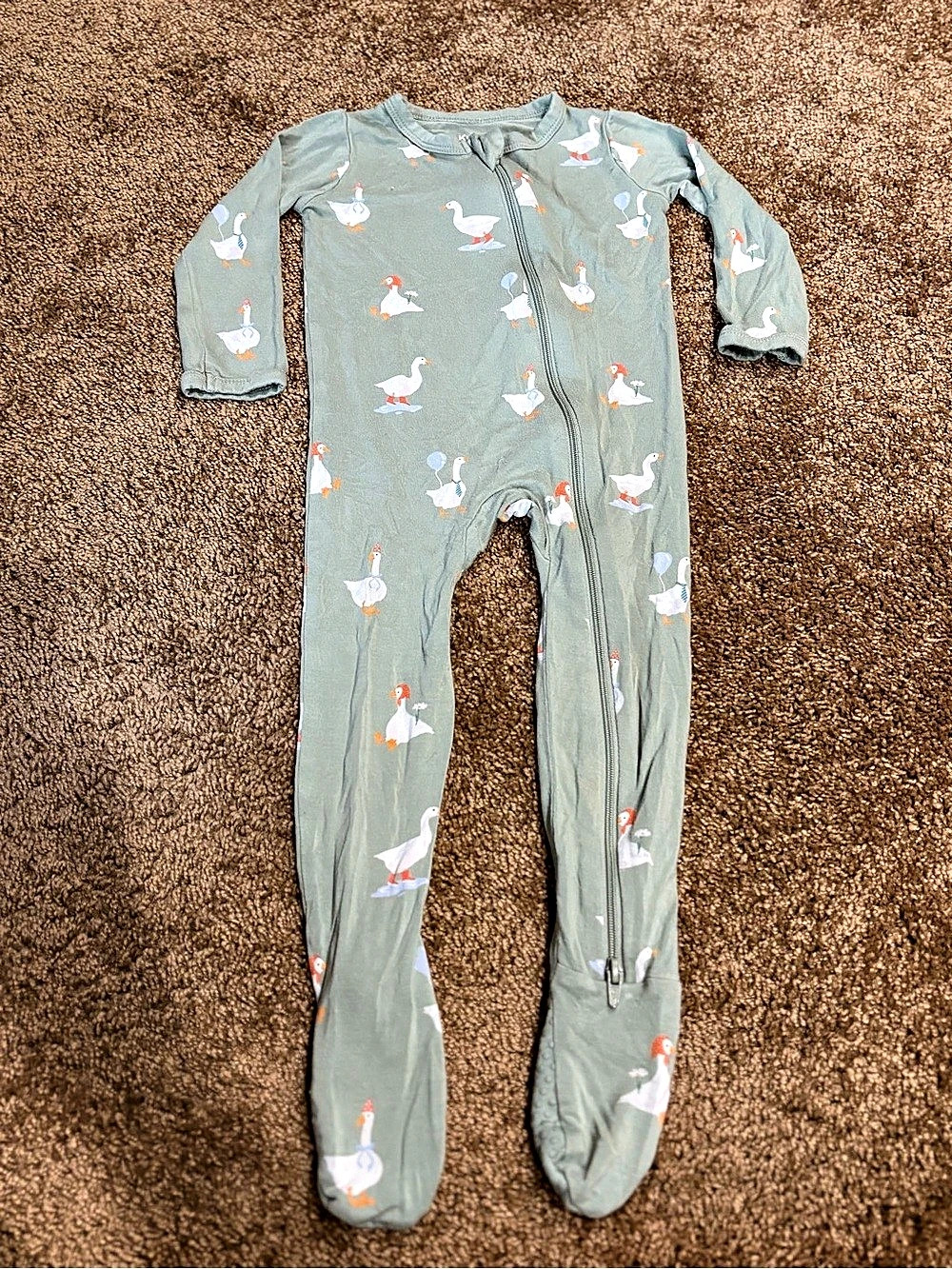 Kyte Baby Zippered Footie - Silly Goose Footie Baby 12-18M